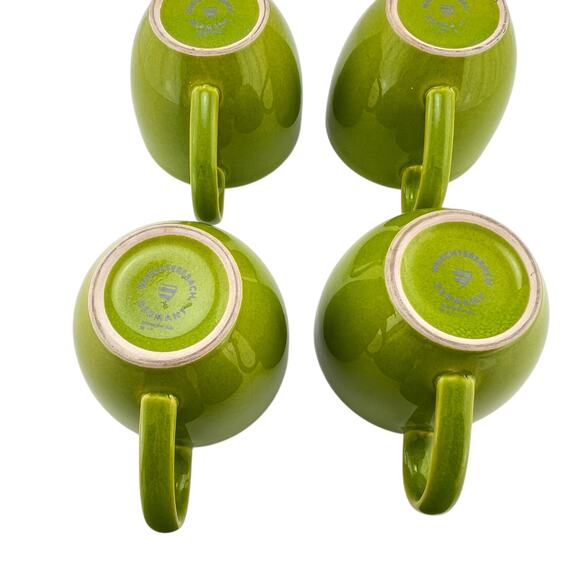Waechtersbach Kiwi Green Large Mugs (6) 12 oz  Fun Factory Freestyle 3 1/2" Tall - Picture 7 of 7